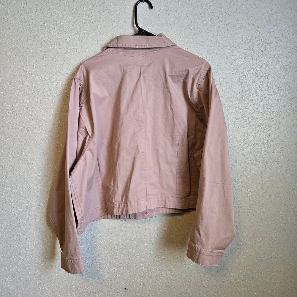 NWT Torrid Lightweight Twill Army Trucker Jacket in Stucco Women's Size 4x - Picture 5 of 8